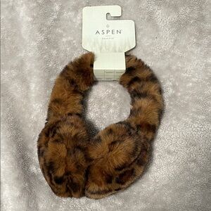 Aspen Faux Fur Leopard Print Ear Muffs